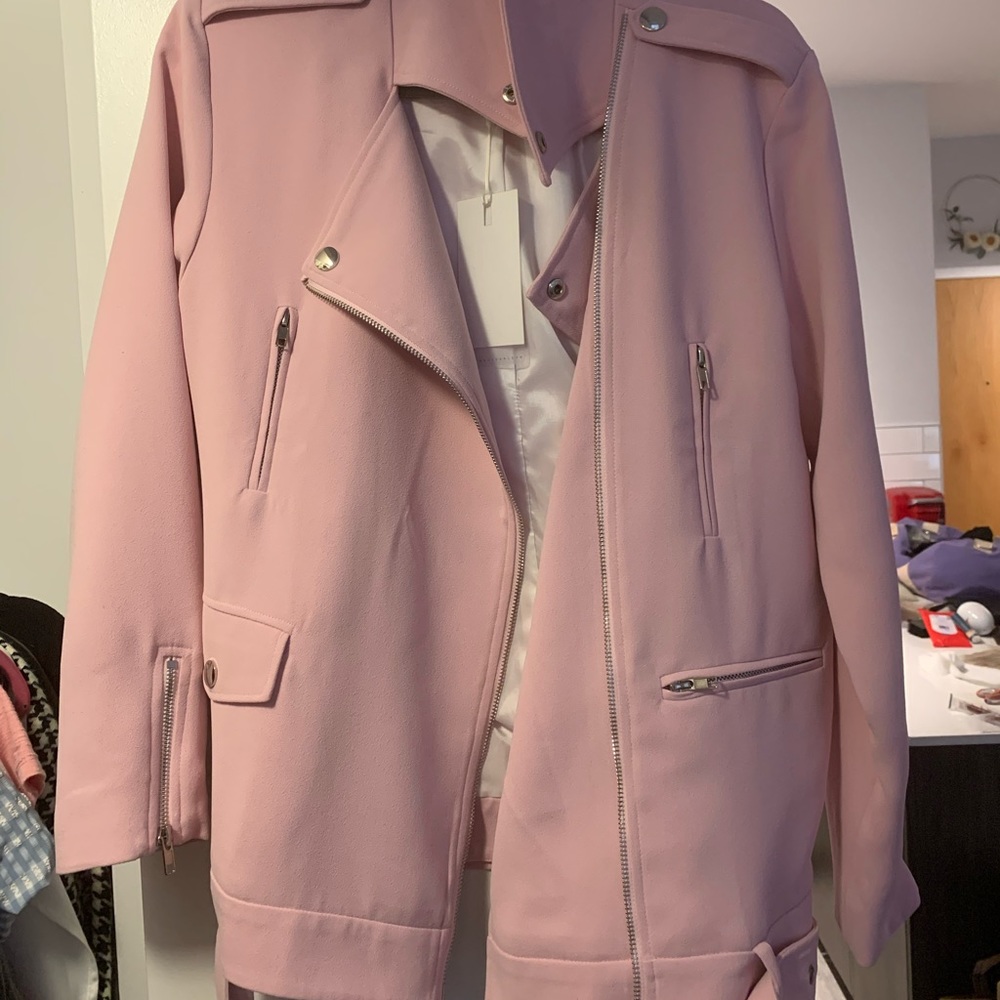 Light pink jacket with silver detailing